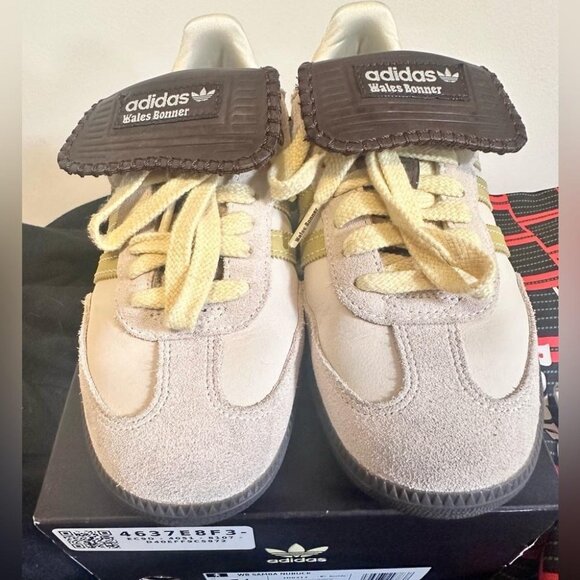 Adidas x Wales Bonner Samba Nubuck Ecrtin Brown Cream Yellow - Picture 3 of 6